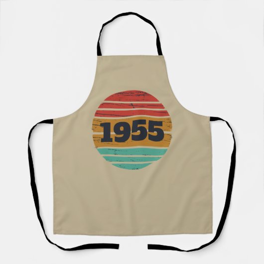 7パーソナライズされたヴィンテージ70歳の誕生日パーティー エプロン (正面)
