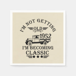 7パーソナライズされたヴィンテージ70歳の誕生日パーティー スタンダードカクテルナプキン