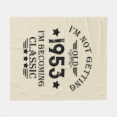 7パーソナライズされたヴィンテージ70歳の誕生日パーティー フリースブランケット (正面(横))