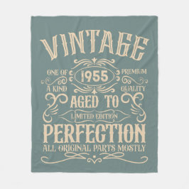 7パーソナライズされたヴィンテージ70歳の誕生日パーティー フリースブランケット
