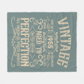 7パーソナライズされたヴィンテージ70歳の誕生日パーティー フリースブランケット (正面(横))