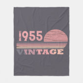 7パーソナライズされたヴィンテージ70歳の誕生日パーティー フリースブランケット (正面)