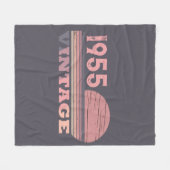 7パーソナライズされたヴィンテージ70歳の誕生日パーティー フリースブランケット (正面(横))