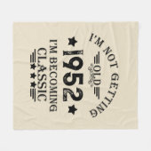 7パーソナライズされたヴィンテージ70歳の誕生日パーティー フリースブランケット (正面(横))