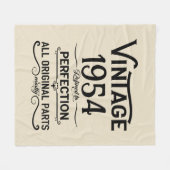 7パーソナライズされたヴィンテージ70歳の誕生日パーティー フリースブランケット (正面(横))