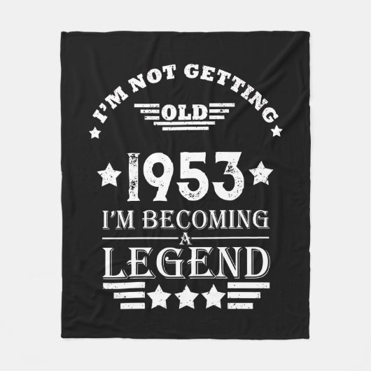 7パーソナライズされたヴィンテージ70歳の誕生日パーティー フリースブランケット (正面)