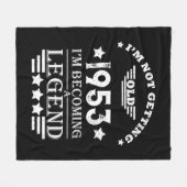 7パーソナライズされたヴィンテージ70歳の誕生日パーティー フリースブランケット (正面(横))