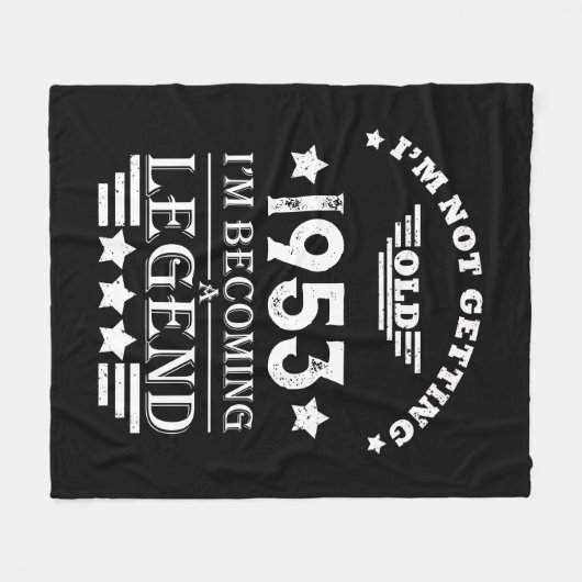 7パーソナライズされたヴィンテージ70歳の誕生日パーティー フリースブランケット (正面(横))