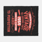 7パーソナライズされたヴィンテージ70歳の誕生日パーティー フリースブランケット (正面(横))