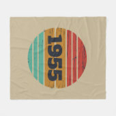 7パーソナライズされたヴィンテージ70歳の誕生日パーティー フリースブランケット (正面(横))