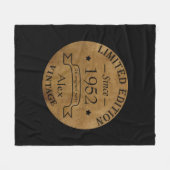 7パーソナライズされたヴィンテージ70歳の誕生日パーティー フリースブランケット (正面(横))