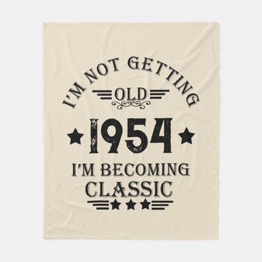 7パーソナライズされたヴィンテージ70歳の誕生日パーティー フリースブランケット (正面)