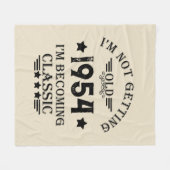 7パーソナライズされたヴィンテージ70歳の誕生日パーティー フリースブランケット (正面(横))