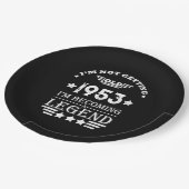 7パーソナライズされたヴィンテージ70歳の誕生日パーティー ペーパープレート (アングル)