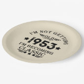 7パーソナライズされたヴィンテージ70歳の誕生日パーティー ペーパープレート (アングル)