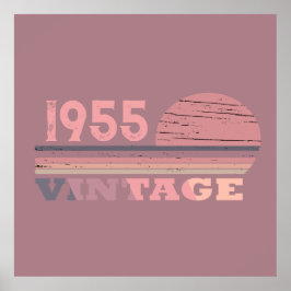 7パーソナライズされたヴィンテージ70歳の誕生日パーティー ポスター