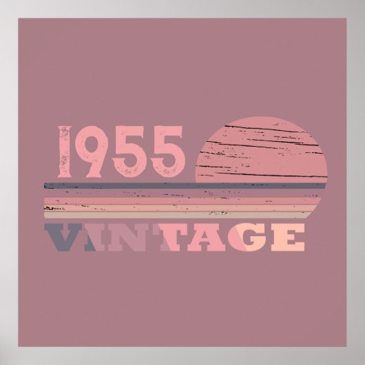 7パーソナライズされたヴィンテージ70歳の誕生日パーティー ポスター (正面)