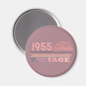 7パーソナライズされたヴィンテージ70歳の誕生日パーティー マグネット (正面/裏面)