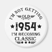 7パーソナライズされたヴィンテージ70歳の誕生日パーティー マグネット (正面)