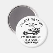 7パーソナライズされたヴィンテージ70歳の誕生日パーティー マグネット (正面/裏面)