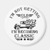 7パーソナライズされたヴィンテージ70歳の誕生日パーティー マグネット (正面)