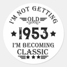 7パーソナライズされたヴィンテージ70歳の誕生日パーティー ラウンドシール