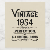 7パーソナライズされたヴィンテージ70歳の誕生日パーティー ワインラベル (シングルラベル)