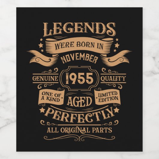 7パーソナライズされたヴィンテージ70歳の誕生日パーティー ワインラベル (シングルラベル)