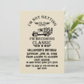 7パーソナライズされたヴィンテージ70歳の誕生日パーティー 招待状 (スタンド正面)