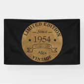 7パーソナライズされたヴィンテージ70歳の誕生日パーティー 横断幕 (横)