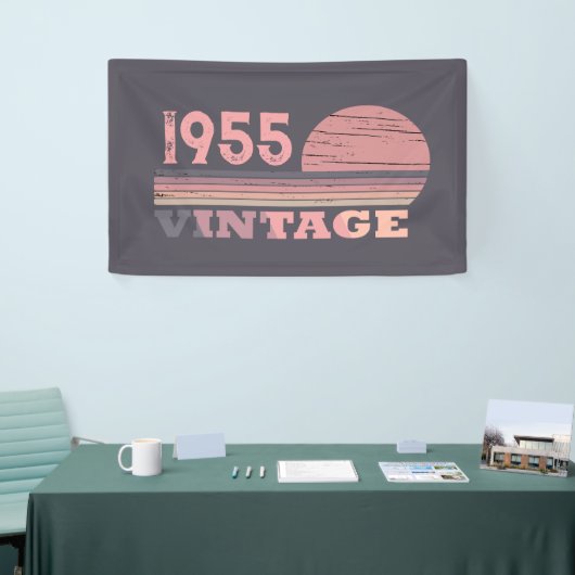 7パーソナライズされたヴィンテージ70歳の誕生日パーティー 横断幕 (トレードショー)