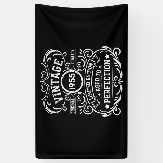 7パーソナライズされたヴィンテージ70歳の誕生日パーティー 横断幕 (縦)