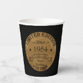 7パーソナライズされたヴィンテージ70歳の誕生日パーティー 紙コップ (正面)