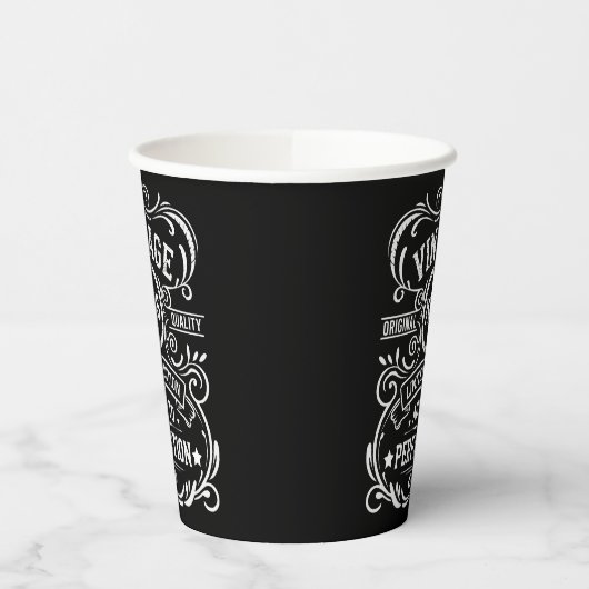 7パーソナライズされたヴィンテージ70歳の誕生日パーティー 紙コップ (左)