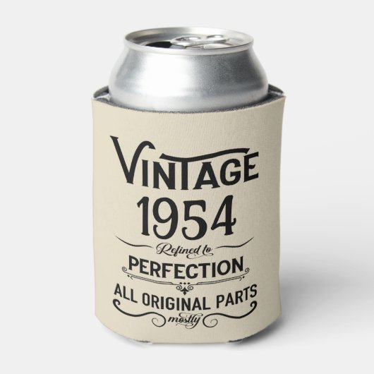 7パーソナライズされたヴィンテージ70歳の誕生日パーティー 缶クーラー (缶正面)