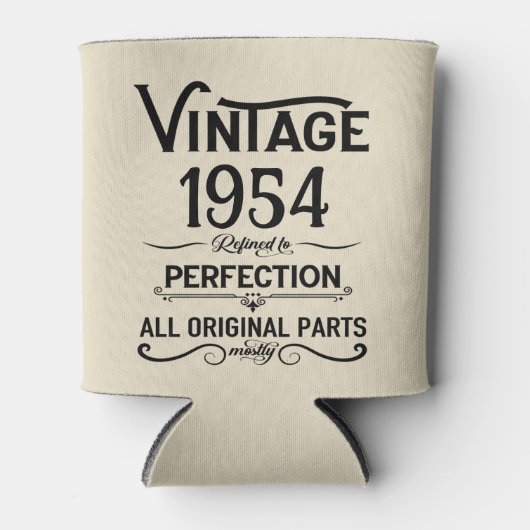 7パーソナライズされたヴィンテージ70歳の誕生日パーティー 缶クーラー (正面)