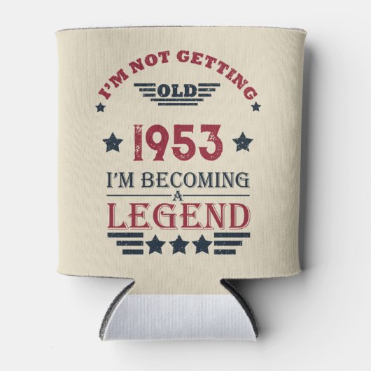 7パーソナライズされたヴィンテージ70歳の誕生日パーティー 缶クーラー (正面)