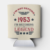 7パーソナライズされたヴィンテージ70歳の誕生日パーティー 缶クーラー (裏面)