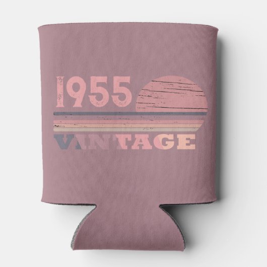 7パーソナライズされたヴィンテージ70歳の誕生日パーティー 缶クーラー (裏面)