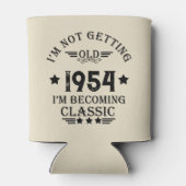 7パーソナライズされたヴィンテージ70歳の誕生日パーティー 缶クーラー (裏面)