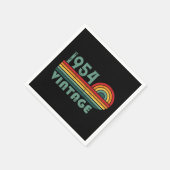 7パーソナライズされたヴィンテージ70歳 スタンダードカクテルナプキン (角)