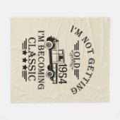 7パーソナライズされたヴィンテージ70歳 フリースブランケット (正面(横))