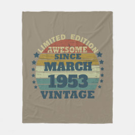 7パーソナライズされたヴィンテージ70歳 フリースブランケット