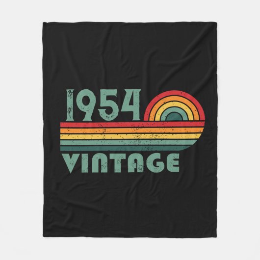 7パーソナライズされたヴィンテージ70歳 フリースブランケット (正面)