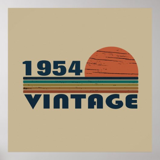 7パーソナライズされたヴィンテージ70歳 ポスター (正面)