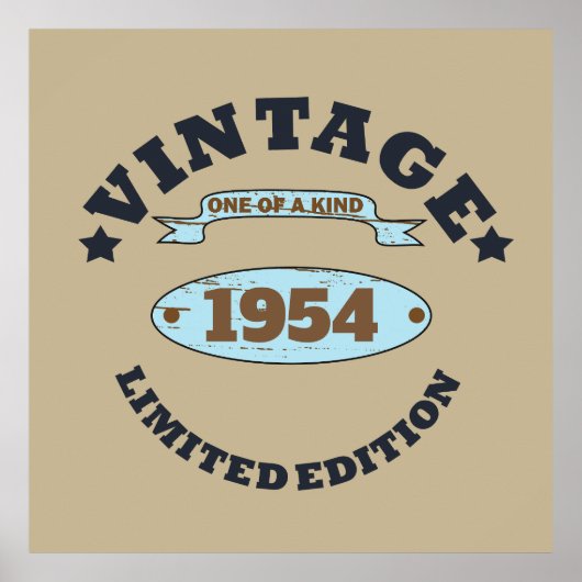 7パーソナライズされたヴィンテージ70歳 ポスター (正面)