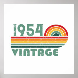 7パーソナライズされたヴィンテージ70歳 ポスター