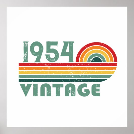 7パーソナライズされたヴィンテージ70歳 ポスター (正面)