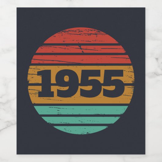 7パーソナライズされたヴィンテージ70歳 ワインラベル (シングルラベル)