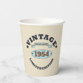 7パーソナライズされたヴィンテージ70歳 紙コップ (裏面)